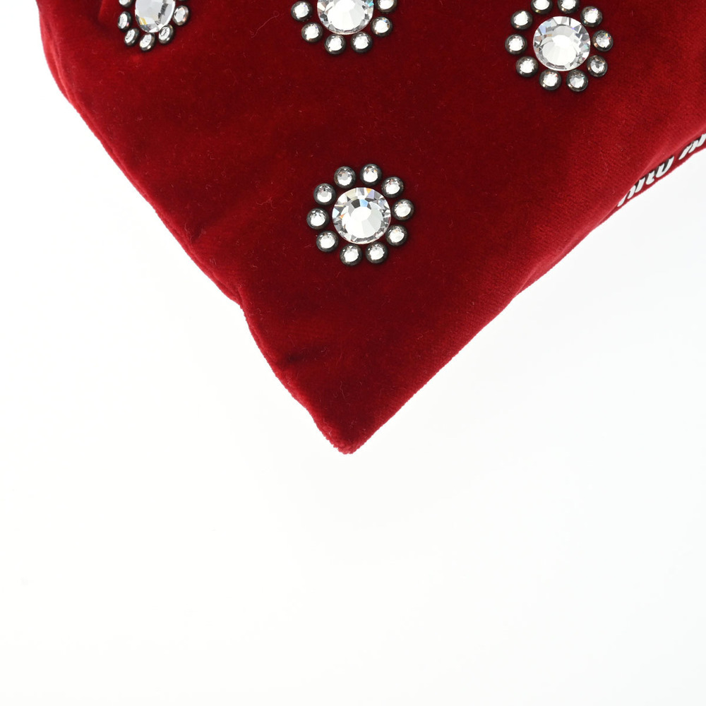 Miu Miu Starlight Satin Pouch Red Accessory - Picture 5 of 12
